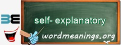 WordMeaning blackboard for self-explanatory